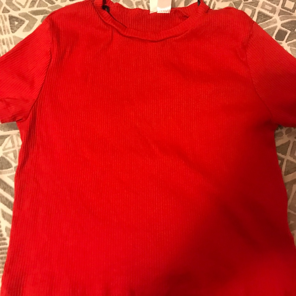 Red crop top